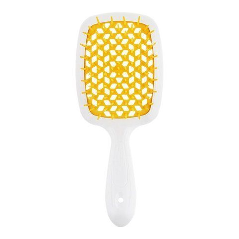 Janeke Superbrush Щітка для волосся біла з жовтим SP226BIAGIA фото