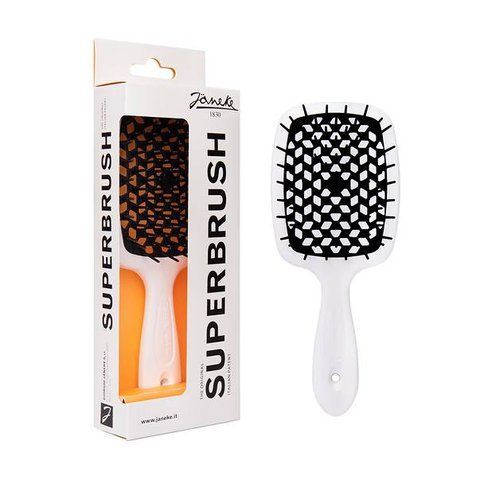 Janeke Superbrush Щетка для волос белая с черным SP226BIA фото
