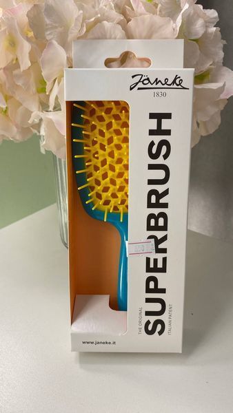 Janeke Superbrush Щетка для волос темно бирюзовая с желтым 86SP226 TSE фото