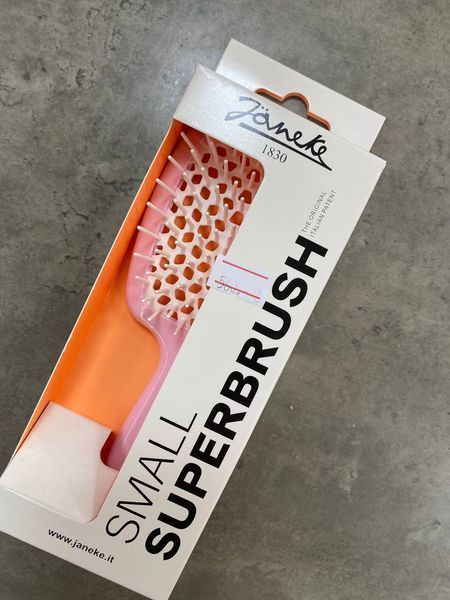 Janeke Superbrush Small Щетка для волос светло розовая с белым 94SP234PNK фото