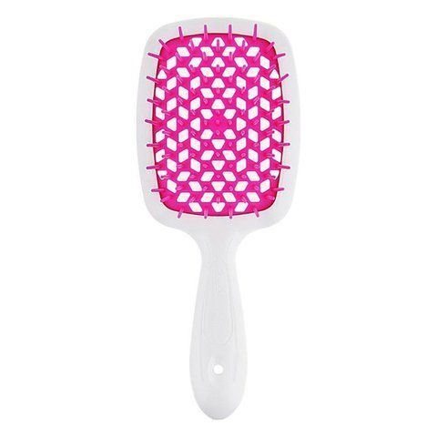 Janeke Superbrush Щетка для волос, белая с розовым. SP226BIAFFL фото