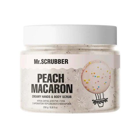 Крем-скраб для рук и тела с ароматом персикового макарона Peach Macaron Mr.SCRUBBER MS-01 фото