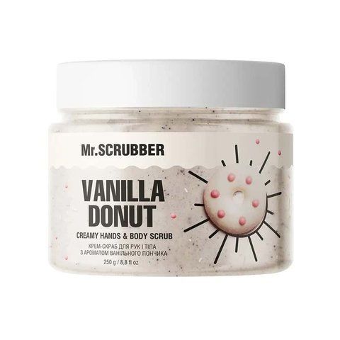 Крем-скраб для рук и тела с ароматом ванильного пончика Vanila Donut Mr.SCRUBBER MS-02 фото