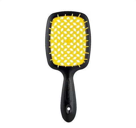 Janeke Superbrush Щетка для волос, черная с желтым. JSB-000007 фото