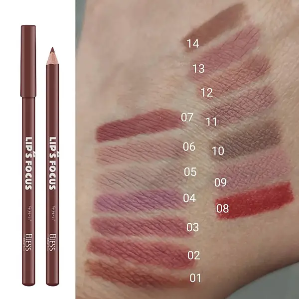 Олівець Bless Beauty для губ Lip's Focus Pencil 1.7г Deep Peach 01 10-1 фото