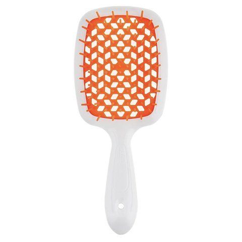 Janeke Superbrush Щетка для волос, белая с оранжевым. JSB-000003 фото