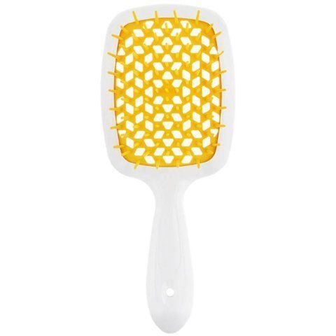Janeke Superbrush Щетка для волос, белая с желтым. JSB-000002 фото
