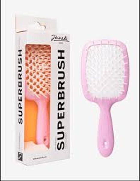 Janeke Superbrush Щітка для волосся світло-рожева з білим 93SP226RSA фото