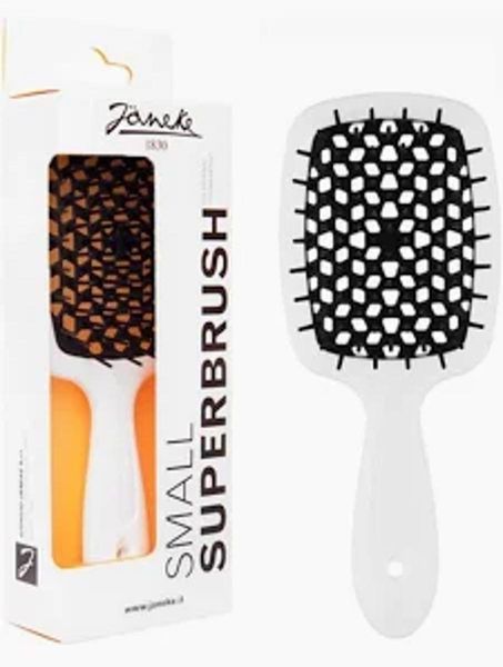 Janeke Superbrush Small Щітка для волосся біла з чорним 56SP234NER0 фото